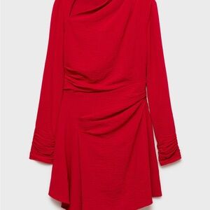 Mango Asymmetric Draped Dress